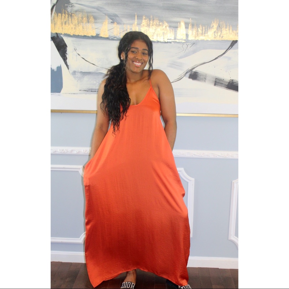Harem Side Drape Maxi Dress with Pockets